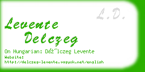 levente delczeg business card